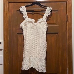 Free People cream crochet dress